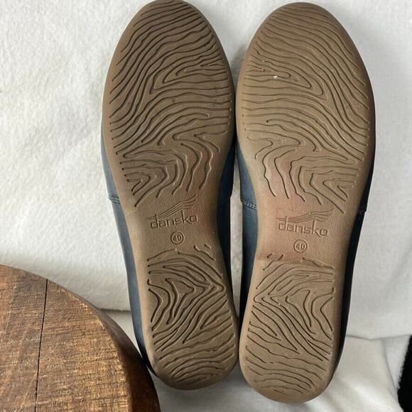 Dansko Shoes Womens 10 Larisa Navy Leather Loafers Lined Lightweight Cushioned - Picture 11 of 12